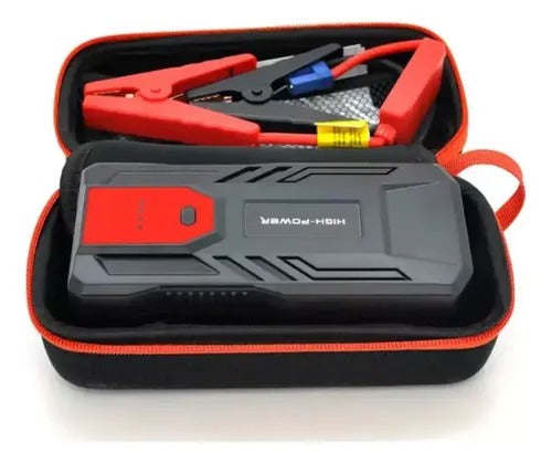 Arrancador de Batería Portátil 4 en 1 | Enciende tu Carro en Segundos + Power Bank + Linterna LED
