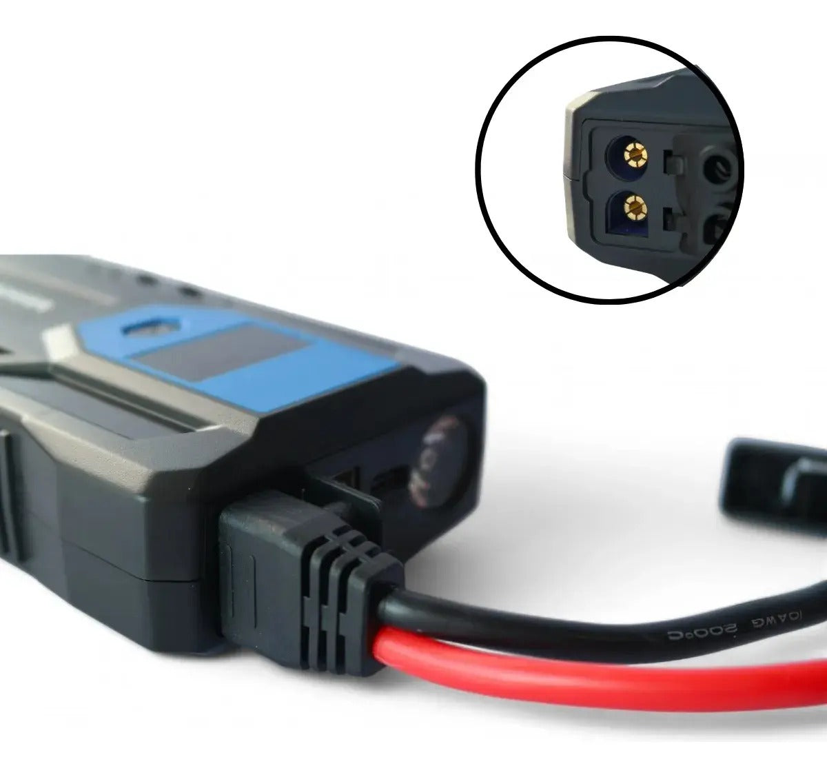 Arrancador de Batería Portátil 4 en 1 | Enciende tu Carro en Segundos + Power Bank + Linterna LED